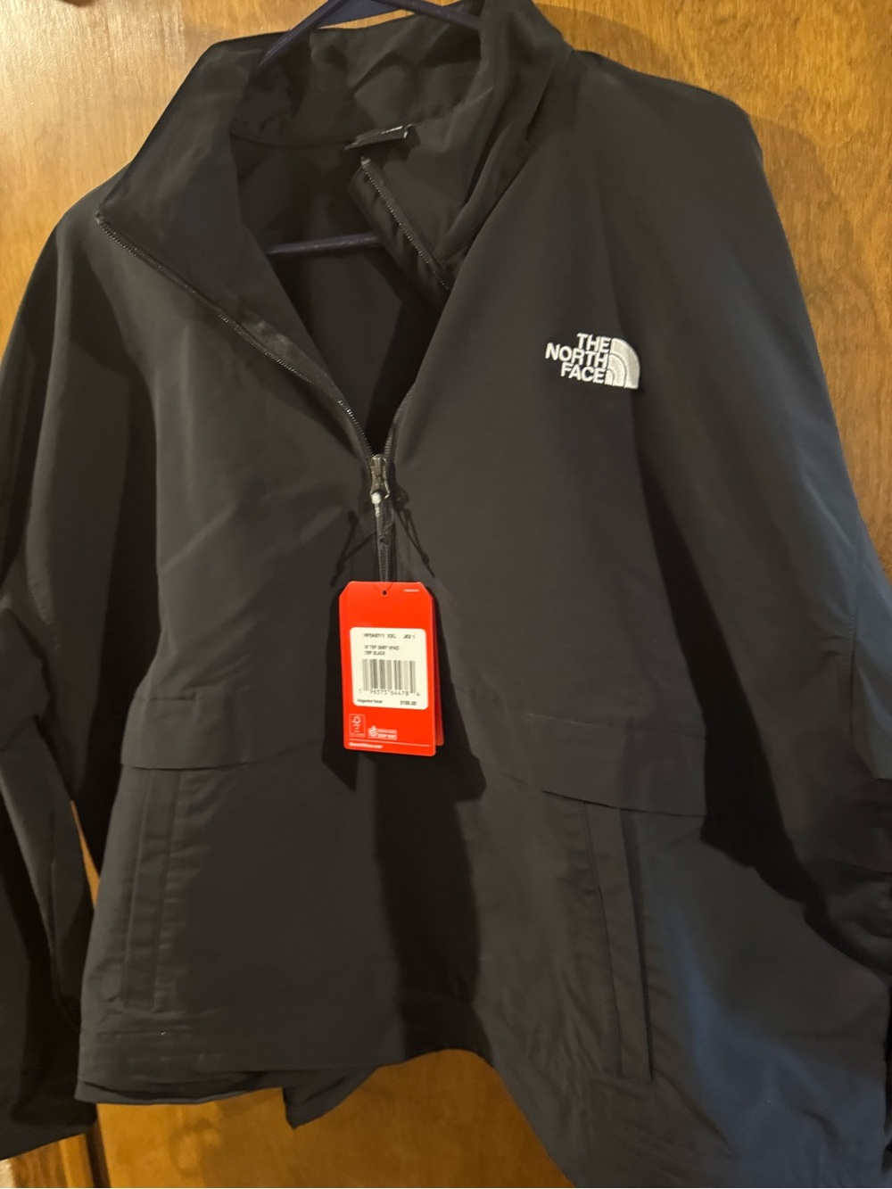 Women’s The North Face Black Rain Anorak with Logo, XXL